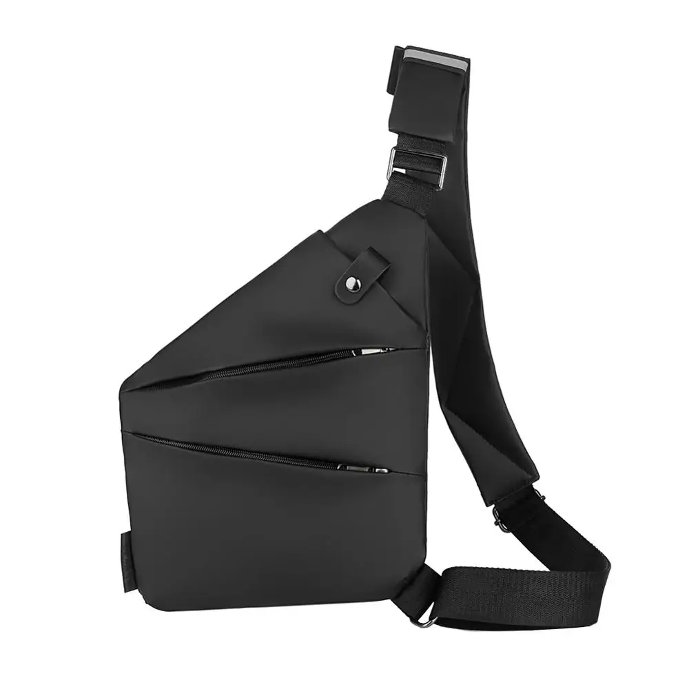 Модная новая простая Мужская холщовая нагрудная сумка-мессенджер сумка через плечо черная Повседневная простая Одиночная Противоугонная сумка на плечо - Цвет: 08