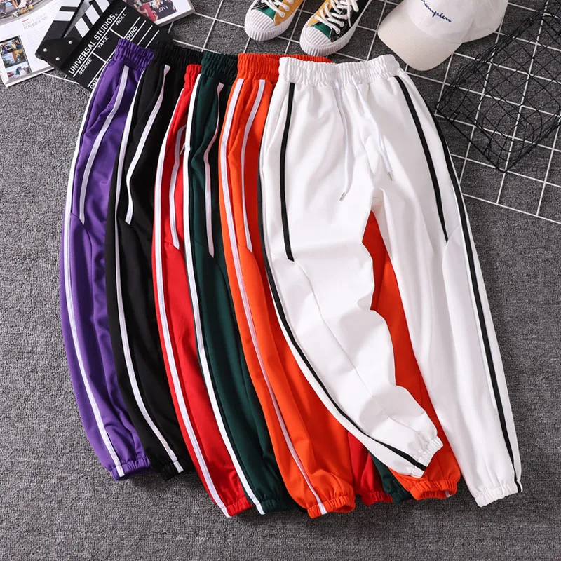 

Women Jogger Pants 2019 New Arrival Spring And Autumn Black White Red Purple Green Female Pants Student Teenager Girls