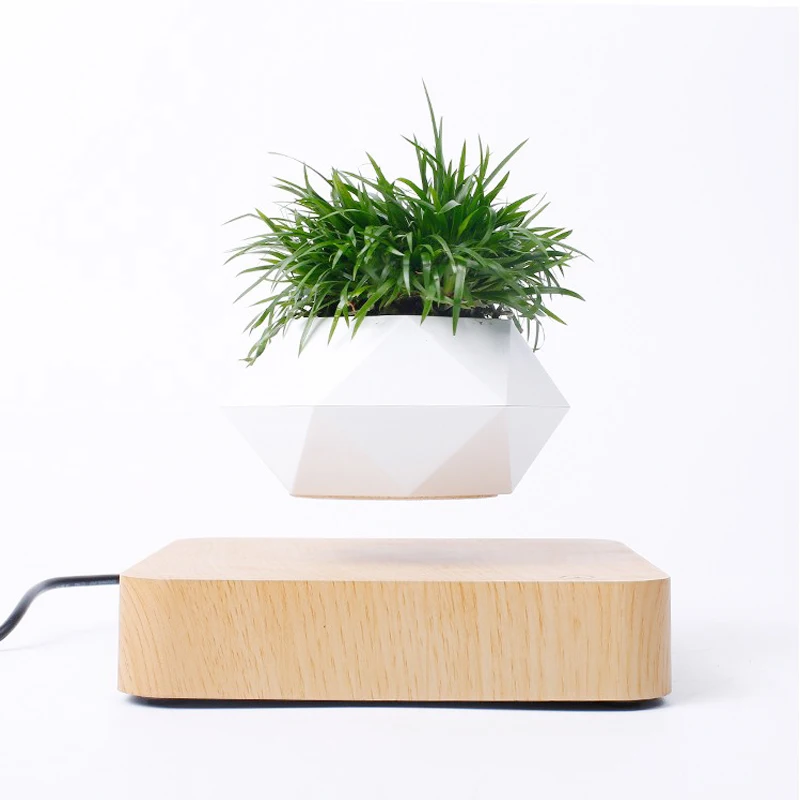 Levitating Air Bonsai Pot Rotation Flower Pot Planters Magnetic  Suspension Floating Pot Potted Plant Home Desk Decor outdoor flower pots