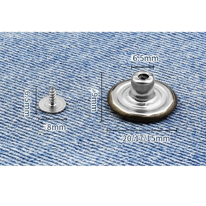 10pcs Screw-free Jeans Buttons Adjustable Detachable Buttons Change Pants Waist Circumference Waist Buckle Set With Box 6
