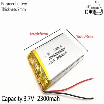 

3.7V,2300mAH,704060 PLIB; polymer lithium ion / Li-ion battery for GPS,mp3,mp4,mp5,dvd