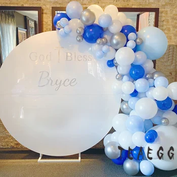 

147Pcs Birthday Party Balloons Garland Arch Kit Backdrop 18Th Macaron Blue White Latex Adult Anniversary Graduation Decoration