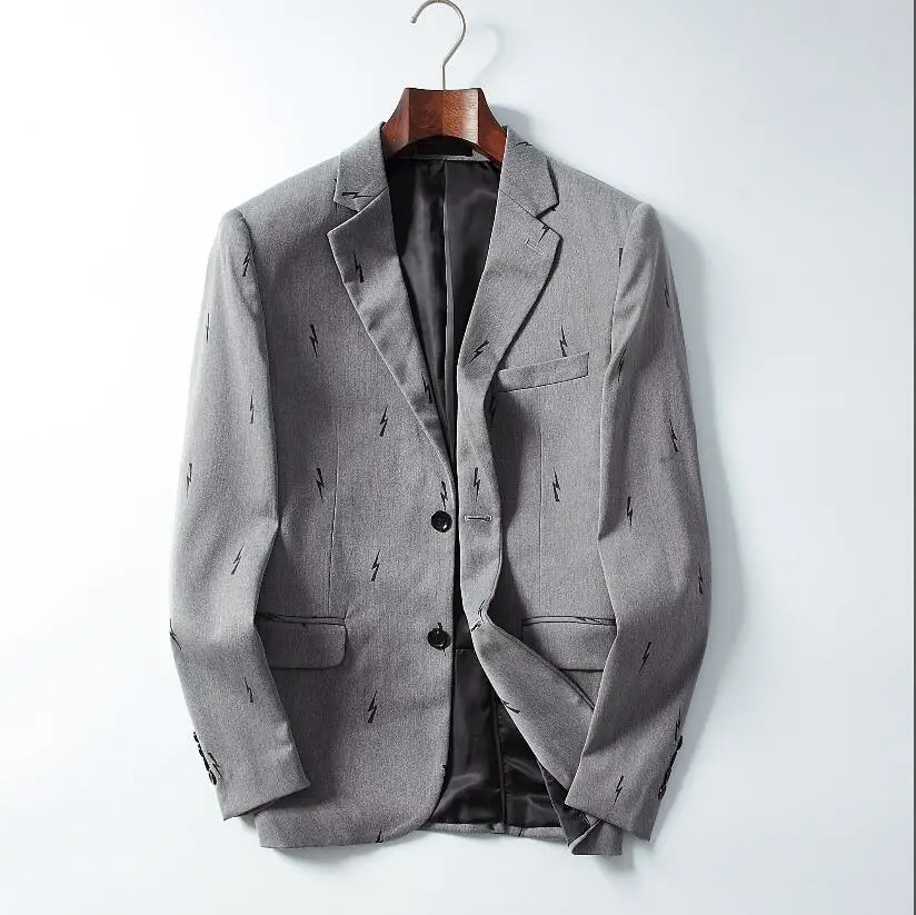 

2019 New mens suits jacket Cotton Full Smart Casual men coat tuxedo Solid color lightning men coat mens blazer 01