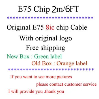 

100pcs/lot 8ic quality 2m/3ft E75 Data USB charger Cable For Foxconn 6 5 X usb cable For phone x 8 6s For ios 12