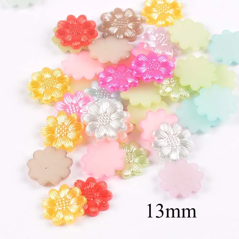 Mixed Flatback Resin Cabochons Crafts And Scrapbooking Embellishments Beads For Diy Decorations Fit Hair Clips Headwear YK0729 - Цвет: 50pcs