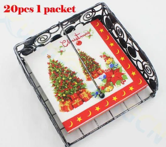 20pcs 1package Бумажная салфетка для жениха на День святого Валентина, подарок для рождественской вечеринки, коктейльный чай, ужин, для дома, свадьбы, новогодние вечерние украшения для бумаги - Цвет: 20pcs 1package