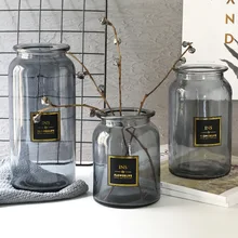 Стеклянная ваза скандинавского дизайна, европейская декоративная ваза для дома, цветочная композиция, гидропонная Настольная Ваза для украшения цветов