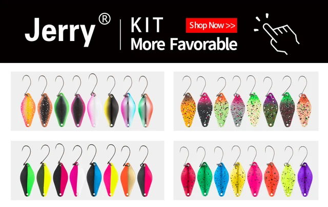 Jerry 2.5g High Quality Trout Lures Mini Brass Fishing Spoons