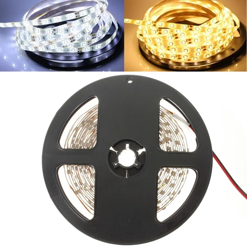 

Jiguoor 5M 24W 300LEDs SMD 3528 Pure White Warm White Flexible LED Strip Light Waterproof Christmas Home Decoration DC12V