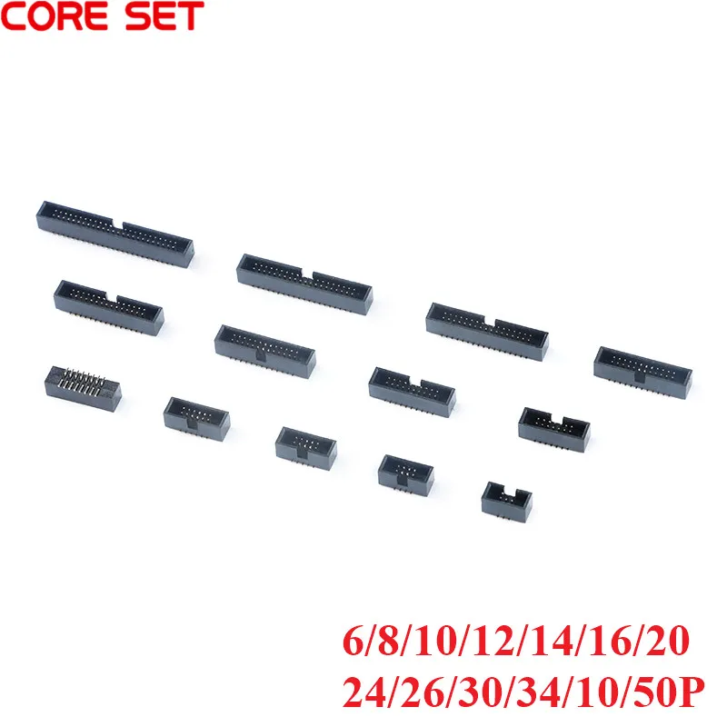 10 шт. 1 27 мм SMD разъем 8/10/12/14/16/20/26/30/40/50Pin Штекерный PCB двухрядный новый | Обустройство