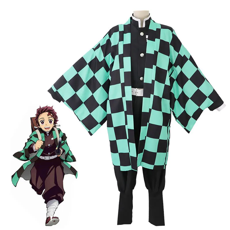

Anime Costume Demon Slayer Cosplay Tanjirou Kamado Cosplay Costume Kimetsu no Yaiba Men Kimono Costume Halloween