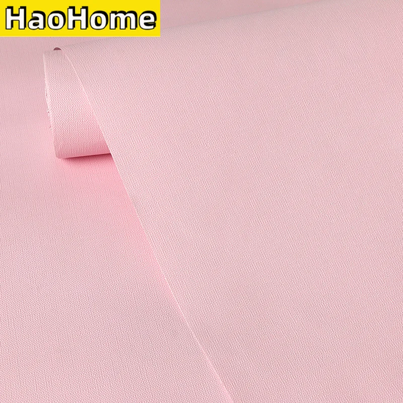 วอลเปเปอร์ตกแต่งผนังสีชมพูสีทึบสติ๊กเกอร์แปะผนัง Peel และ Stick วอลล์เปเปอร์ Self Adhesive วอลล์เปเปอร์ที่ถอดออกได้ห่อกระดาษ 1