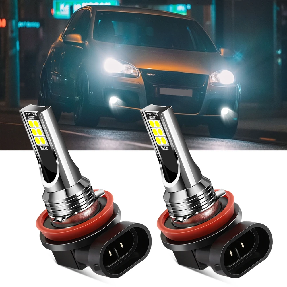 2 stücke H11 H8 Led-lampen Auto Nebel Lichter für VW Polo Passat B5 Golf 4  5 6 Jetta Mk6 tiguan Golf CrossFox Plus Eos Scirocco - AliExpress