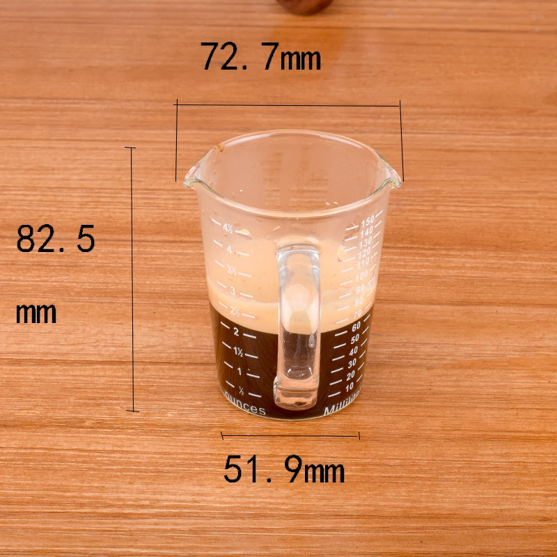 Термостойкое стекло мерный стаканчик для эспрессо кофе с двойным ртом унция чашка 70 мл маленькая чашка для молока