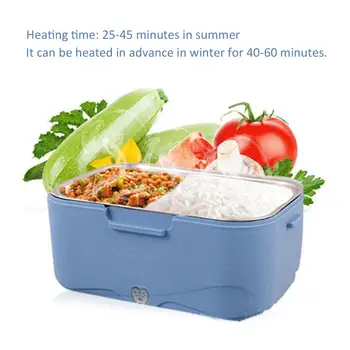 

1.5L Truck Electric Heated Lunch Box 12V-24V Food-Grade Food Container Car Heating Lunch Box Plug-In Insulation Hot Rice Cooker