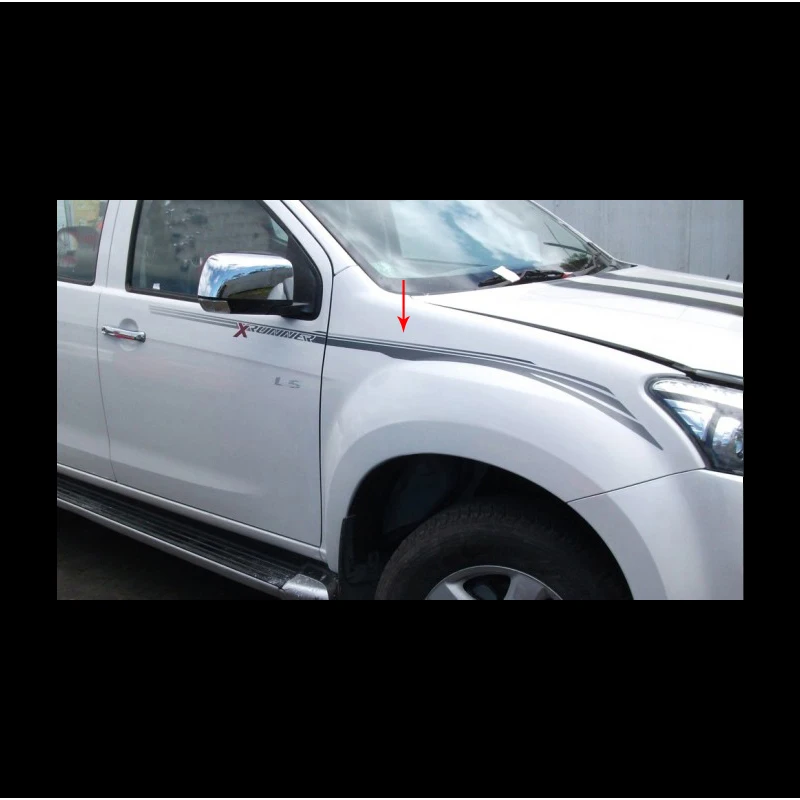 Экстерьер автомобиля 4 шт. градиентные боковые полосы графическая виниловая Автомобильная наклейка для isuzu dmax CABINE CREW 4X4