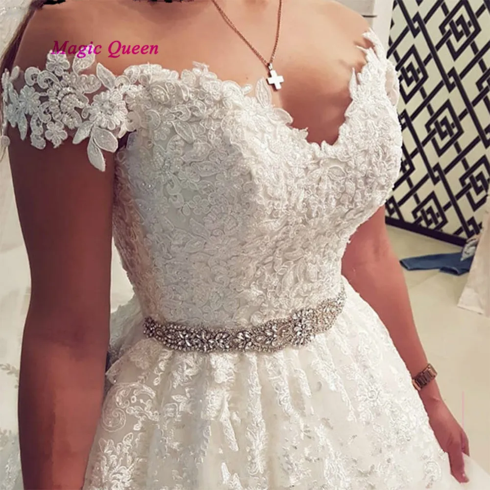 Vestido de Noiva Renda кружевные свадебные платья с рукавом-крылышком и поясом, свадебные платья романтического размера плюс, свадебное платье для женщин