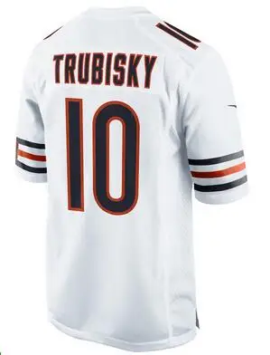 Мужская майка Mitchell Trubisky 10 Brian Urlacher 54 marcous Mariota 8 Rob Gronkowski 87 Lamar Jackson 8 Deshaun Watson 4 Chicago - Цвет: For men