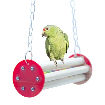 

Bird toy pet bird plastic acrylic nibble toy stand frame swing cage hut nest bird toy hammock swing toy hanging toy