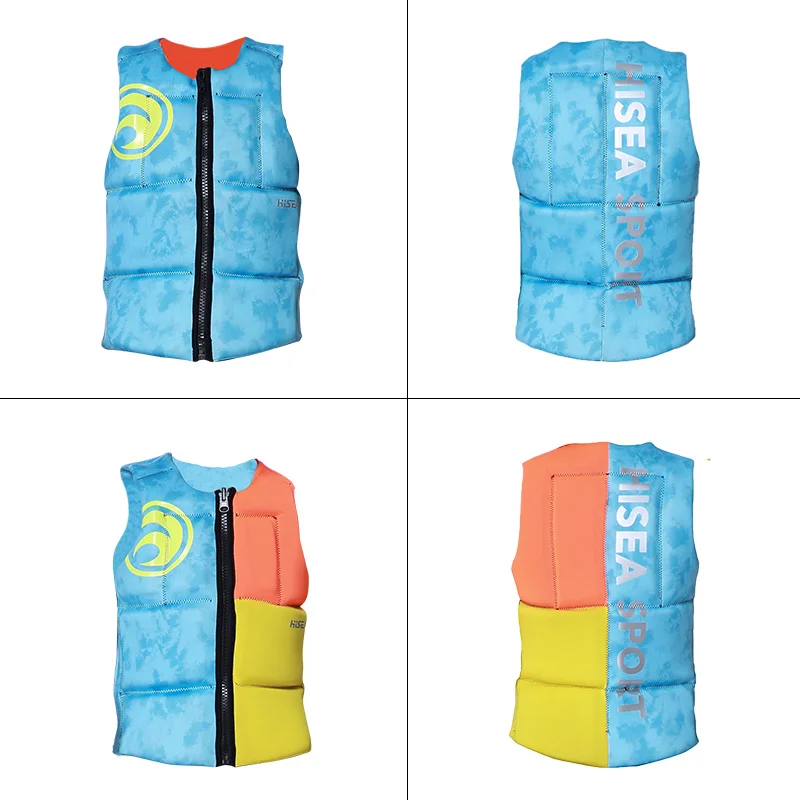 Неопреновый жилет для взрослых, куртка для водных лыж, плавающий жилет для плавания, плавучий жилет для серфинга, плавающая ткань