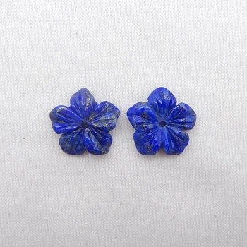 

Semiprecious stones,Natural larimar flower stone beads, earring beads for jewelry making 15x3mm，2.1g