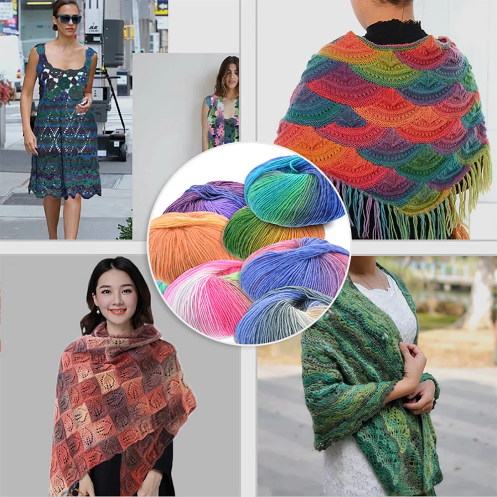 50 г/шт. DIY Вязание Мягкий детский молочный хлопок шерсть DIY пряжа, одежда ручная игрушка шляпа Подушка сиденья красочная шерстяная юбка-одеяло свитер