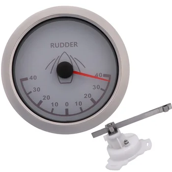 

85MM Boat Rudder Angle Indicator Gauge 0-190 ohm With Rudder Angle Gauge Sensor Red Backlight 12V/24V