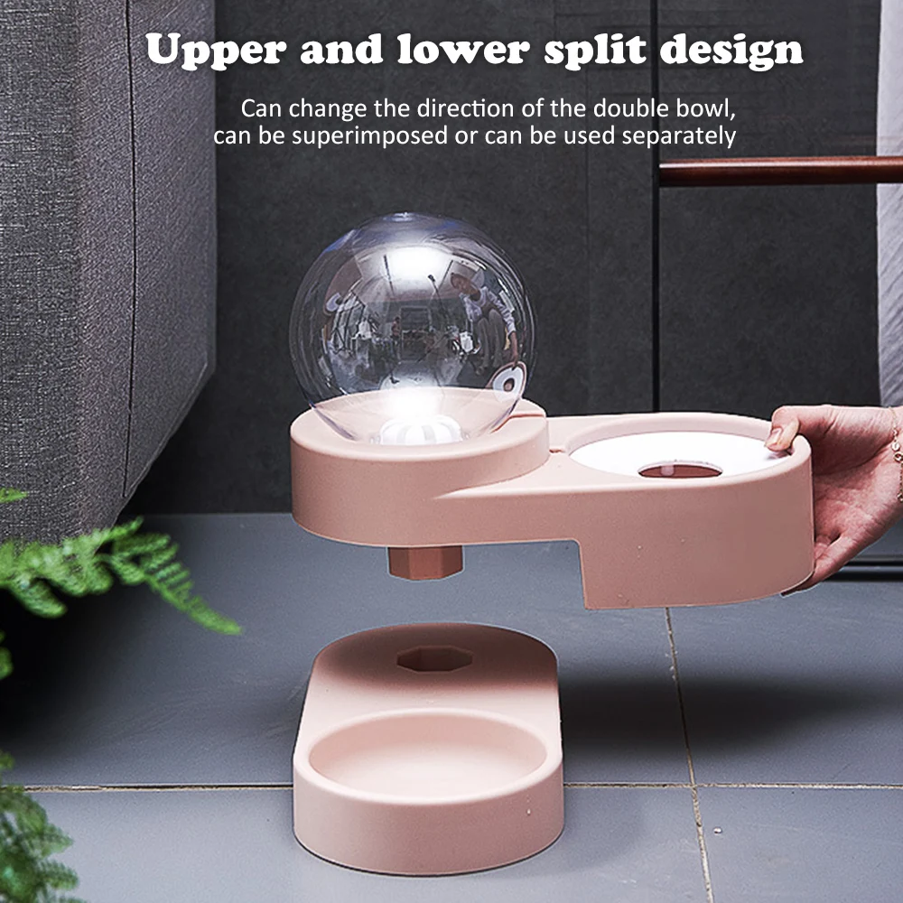 New Bubble Pet Bowls Cat Food Automatic Feeder 1 8L Fountain For Water Drinking Single Large 3