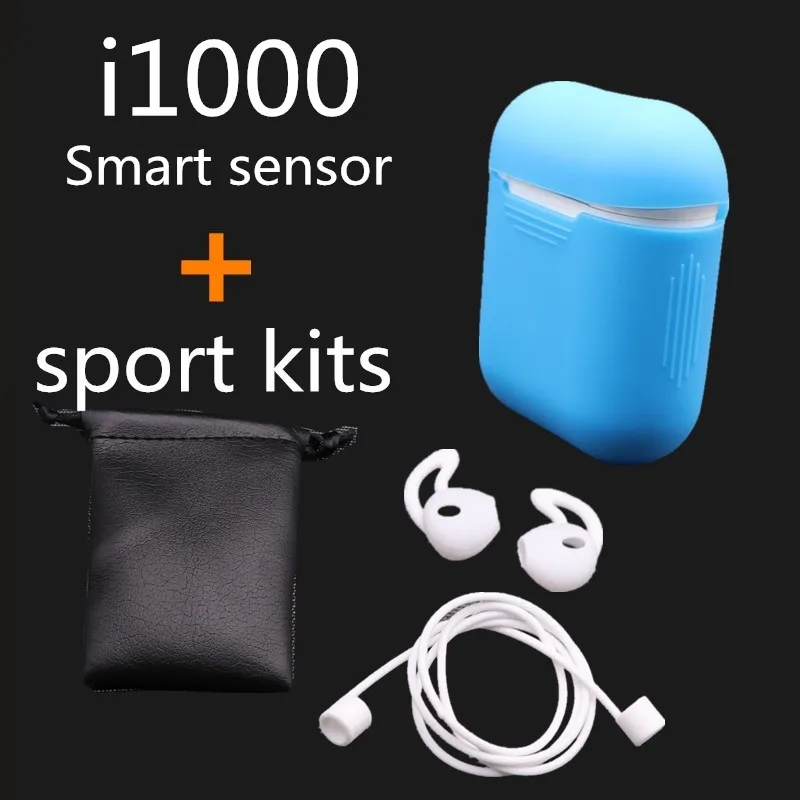 I10000 tws 1:1 Smart sensor 8D Bass Pop Up Беспроводная зарядка Bluetooth наушники pk W1i1000 i200 i2000 i5000 i9000 tws - Цвет: Синий