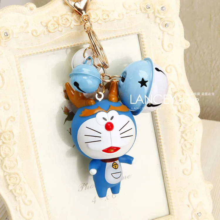 Doraemon автомобильный брелок для ключей женские Баскетбол жира Южной Кореи с Pokonyan брелок с котом металлический настраиваемый подарок