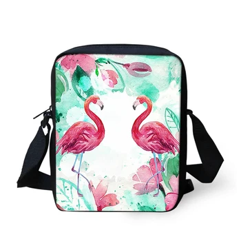 

Polyester Messenger Bag with Cute Pink Flamingo Print Crossbody Bags for Mom Mother's Day Gift Mini Handbag Bolsa Custom Pattern