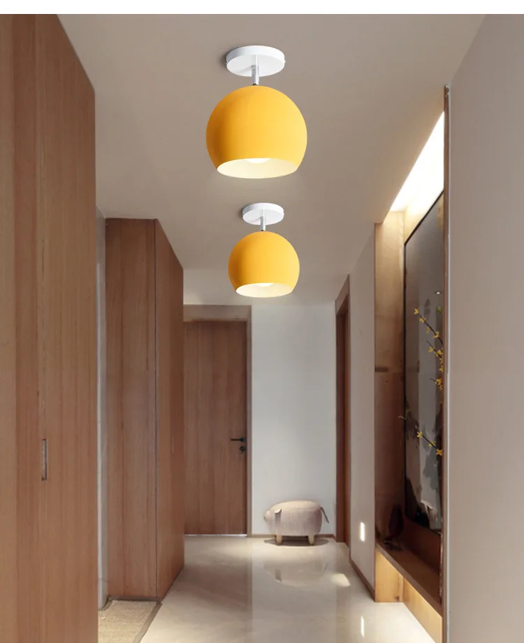 Lâmpada do Teto Simples e Moderno Cor de Alumínio Nordic Corredor Espaço Personalidade Criativa Makaron Quarto Estudo Varanda Lâmpadas 6 Luzes de teto