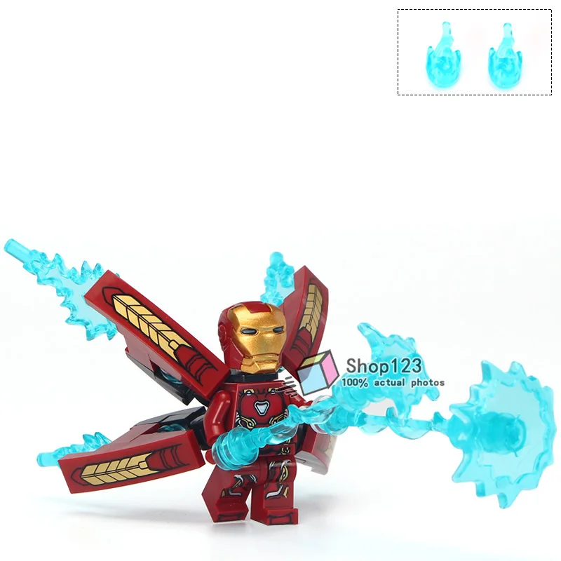 

Building Blocks 20pcs/lot D009 Iran Man Custom Armored Iron Man Suit Iron Man Mark 39 Action Compatible Children Toys