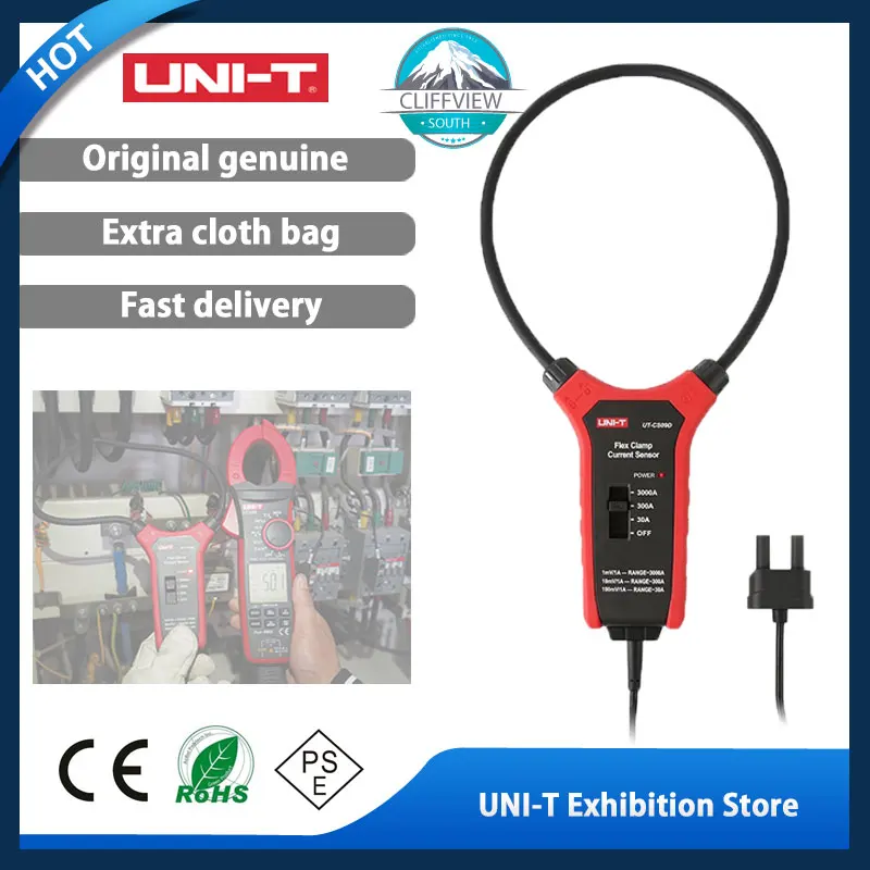 Uni-T Ut-Cs09D 3000A Corrente Alternata Pinza Amperometrica Flessibile Sensore A Morsetto Flessibile Amperometro Misuratore Di Frequenza Ut206B Ut208B