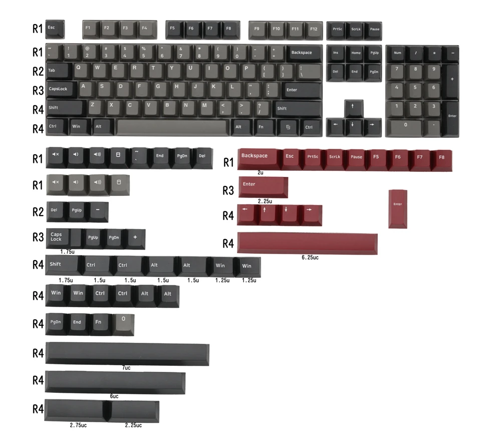 US $53.90 Cherry Profile PBT Doubleshot keycap for keyboard Red Samurai Night Running Olivia Lime