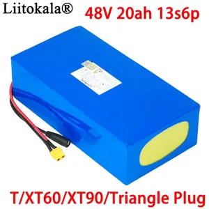 Image 1 - Liitokala 48v 20ah 13s6p bateria de lítio 54.2v 2000w baterias elétricas da bicicleta construídas na tomada 50a bms t/xt60/xt90/triângulo