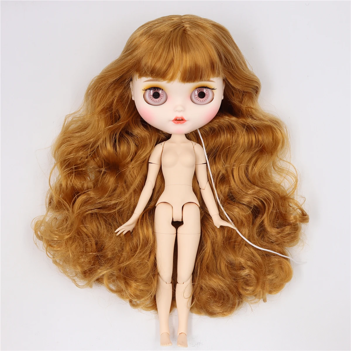 Neo Blythe Doll with Ginger Hair, White Skin, Matte Smiling Face & Custom Jointed Body 1