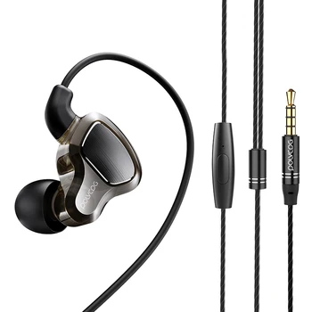 

POLVCDG D6 Pro 3.5mm Wired Bass Ear Hook Earphones Noise Cancelling HIFI Earbuds Fashion Sport Running In-Ear Headset with Micro