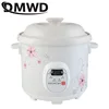 DMWD Electric Slow Cooker 1.5L Mini Health Pot Stew Soup Porridge Time Control Ceramic Baby Food Cooking Machine Meal Steamer 2