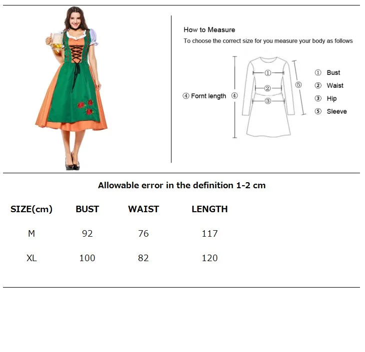 Женский костюм для Октоберфеста, Германия, традиционная Баварская пивная часть, наряд, французская вонь, длинное платье, таверна, маскарадное платье горничной - Цвет: 5013