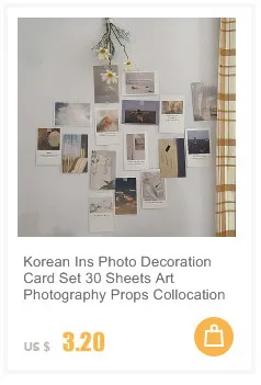 50 Sheets ​Ins Nordic Color Aesthetics Decorative Card Photo Props Diy Background Poster Wall Sticker Double Sided Postcard