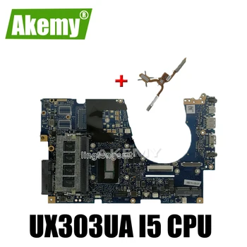 شراءل For For For For Asus UX303UA UX303U UX303UB U303U محمول اللوحة الأم اختبار Ok GM 4 جيجابايت RAM I5-5200U وحدة المعالجة المركزية Sed-المبرد