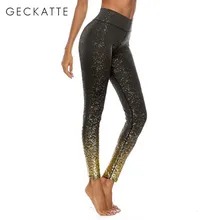 GECKATTE Леггинсы с принтом и горячей штамповкой, высокая талия, для тренировок, занятий спортом, тренажерного зала, фитнеса, женские эластичные леггинсы из спандекса с эффектом пуш-ап, Mujer