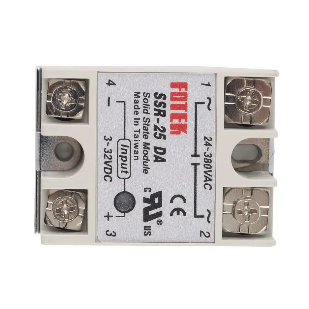 

Newest 1pcs Solid State Relay Module SSR-25DA 25A /250V 3-32V DC Input 24-380VAC Output Hot Selling!!