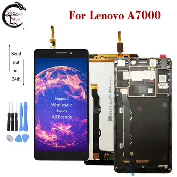 

5.5" LCD With Frame For Lenovo A7000 A 7000 Full LCD Display Screen Touch Sensor Digitizer Assembly Replacement A7000 Display