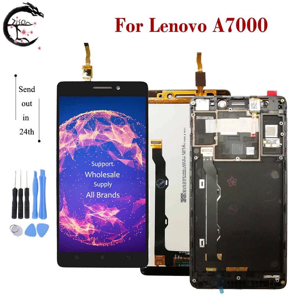 ЖК дисплей с рамкой для Lenovo A7000 A 7000 полный сенсорный датчик дигитайзер в сборе