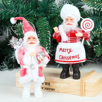 

Newly Santa Claus Doll Shape Party Ornament Christmas Santa Claus Decoration Gift For Home Ornament Drop Shipping(Can't Move)