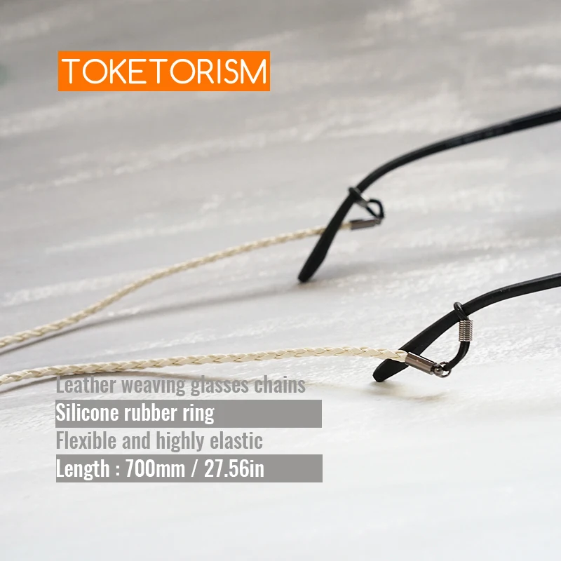 Toketorism искусственная кожа плетеные веревки очки цепи для женщин и мужчин солнцезащитные очки ремень TM30