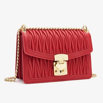 

2020 New Louis Handbags Women Genuine Leather Shoulder Fashion Small Bag V-chain Messenger Bag Candy Female Clutch Crossbody Bag