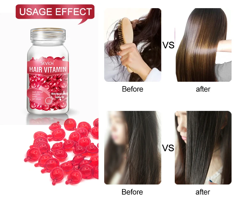 Hair Vitamin Keratin Complex Oil Hair Care Silky Hair Mask Repair Damaged Hair Capsule Serum Hair Repair Treatment Moroccan Oil